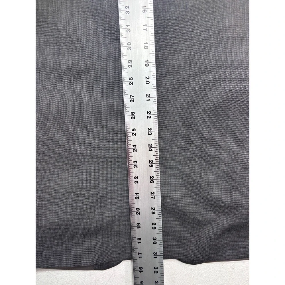 vtg Zanieri Italy 40R 34x29 Gray Micro Check 2pc Pant Suit Pleated High Waisted